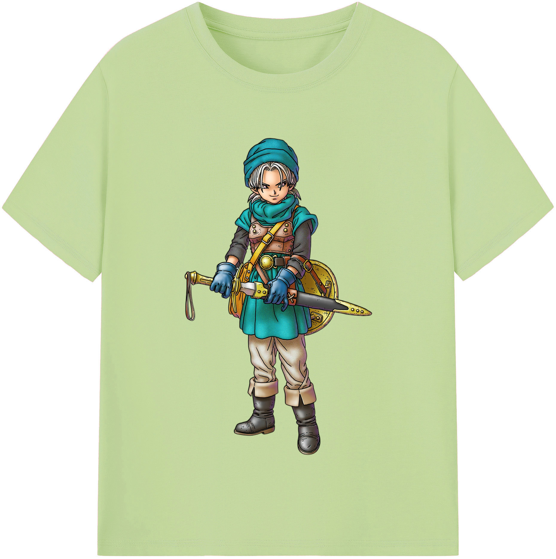 （画像用） ドラゴンクエスト Doragon Kuesuto Dragon Quest 綿100％半袖Tシャツ（フロントプリント）